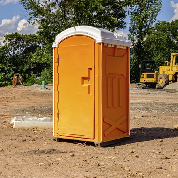 can i customize the exterior of the porta potties with my event logo or branding in Petersburg